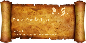 Merz Zenóbia névjegykártya